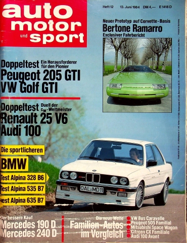 Deckblatt Auto Motor und Sport (12/1984)